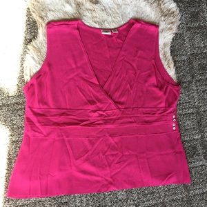 Pink Cato’s front wrap shirt.